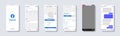 Facebook. Facebook mockup. Facebook mobile App interface template on Apple Iphone mockup. Mockup page template. Editorial vector