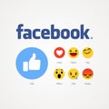 Facebook new like buttons. Royalty Free Stock Photo