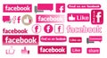 Facebook pink icons