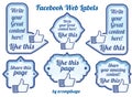 Facebook sharing labels and buttons