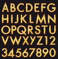 Marquee Alphabet font Letters in Broadway Billboard Sign Style