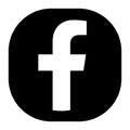 FACEBOOK social media app vector icon