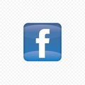 Facebook social media icon.