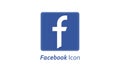 Facebook Social Media Icon Logo With Shadow