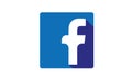 Facebook Social Media Icon Logo With Shadow