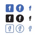 Facebook social media icons