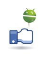 Facebook thumb with android lollipop Royalty Free Stock Photo