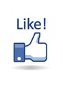 Facebook thumb like! Royalty Free Stock Photo