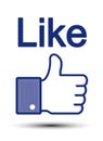 Facebook Thumb Like Royalty Free Stock Photo