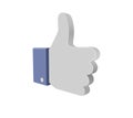 Facebook Thumb Up button 3d Sign