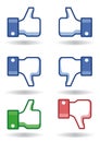 Facebook thumbs like!/dislike!