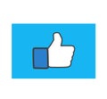 Facebook thumbs up sign. Facebook is a well-known social networking service. Facebook icon . Kharkiv, Ukraine - June 15, 2020