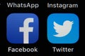 Facebook and Twitter app on IPhone