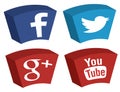 Facebook Twitter Google Plus YouTube Icons