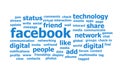 Facebook Word Cloud Royalty Free Stock Photo