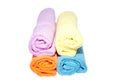 4 various shaded facecloth rolls Royalty Free Stock Photo