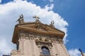 Facede of church in Como city, Italy
