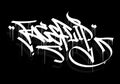 FACEFLIP graffiti tag style design Royalty Free Stock Photo
