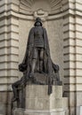 The Faceless Knight by Ladislav Saloun, outside Prauge`s city hall, Czech Republic. Royalty Free Stock Photo