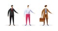 Faceless Male Characters of Different Professions.
