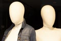 Faceless mannequins in shop window Royalty Free Stock Photo