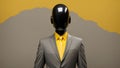 Faceless Portrait Man with Suit Digital Background Abstract Mask Design