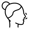 Facelift rhinoplasty icon outline vector. Surgery nose