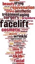 Facelift word cloud Royalty Free Stock Photo