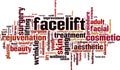 Facelift word cloud Royalty Free Stock Photo