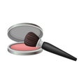 Facepowder as Decorative Cosmetics or Color Cosmetics Vector Illustration Royalty Free Stock Photo
