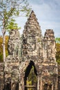 Faces of ancient Bayon Temple At Angkor Wat, Siem Reap, Cambodia Royalty Free Stock Photo