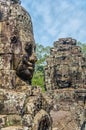 Faces of Bayon tample Royalty Free Stock Photo