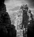 Faces of Bayon temple, Angkor, Cambodia Royalty Free Stock Photo