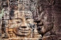 Faces of Bayon temple, Angkor, Cambodia Royalty Free Stock Photo