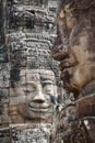 Faces of Bayon temple Cambodia Royalty Free Stock Photo