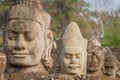 The faces at the Bayon Temple, Siem Riep, Cambodia. Face Royalty Free Stock Photo