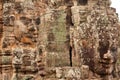 Faces in Bayon Temple at sunset, Angkor Wat Royalty Free Stock Photo