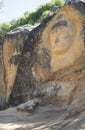 Faces carved in stone on the Route of Faces