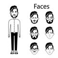 Faces for characters Royalty Free Stock Photo