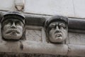 Faces on the frieze adorning the Cathedral of St. James, Sibenik, Croatia