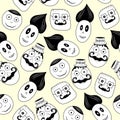 Faces seamless pattern.