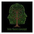 Faces Tree Concept Royalty Free Stock Photo