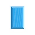 Faceted adamant icon, flat style. Royalty Free Stock Photo