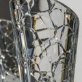 Faceted crystal glass with a geometric Royalty Free Stock Photo
