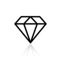 Crystal vector icon Royalty Free Stock Photo