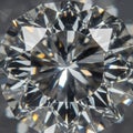 Faceted diamond close-up, displaying intricate geometric patterns. The symmetrical Royalty Free Stock Photo