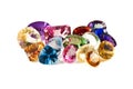 Faceted gemstones Royalty Free Stock Photo