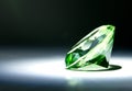 Faceted Green Gemstone Royalty Free Stock Photo