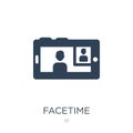 facetime icon in trendy design style. facetime icon isolated on white background. facetime vector icon simple and modern flat