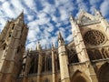 Fachada sur de la Catedral de LeÃÂ³n, EspaÃÂ±a